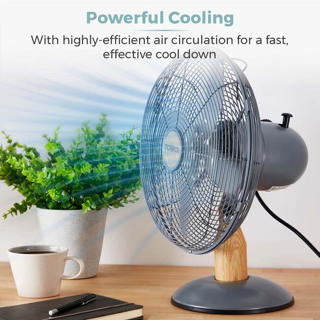 Tower Scandi 12" Metal Desk Fan